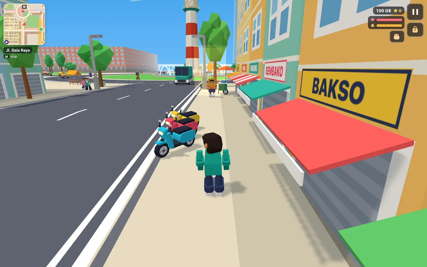 Gaia City: the street where the game starts